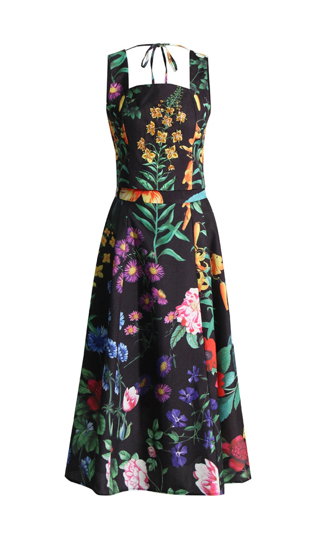 FLOWER PRINT TWO PIECE SET VACATION OUTFIT