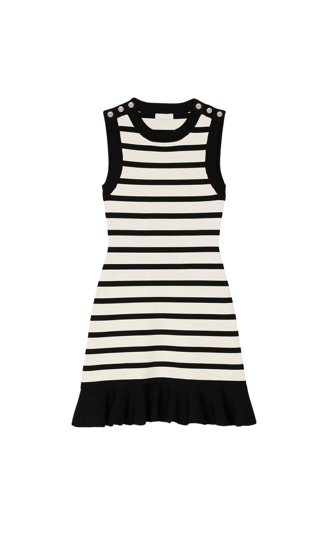 STRIPED KNIT MINI DRESS FOR CASUAL DAY OUT