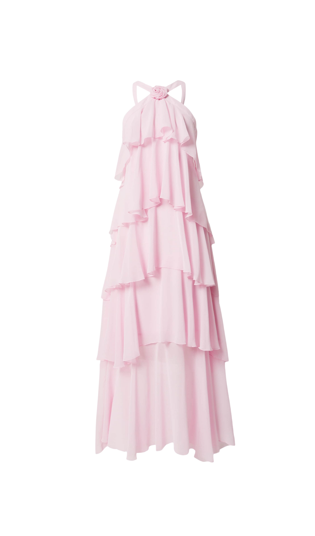 LAYER NECKHOLDER MAXI DRESS PINK FORMAL