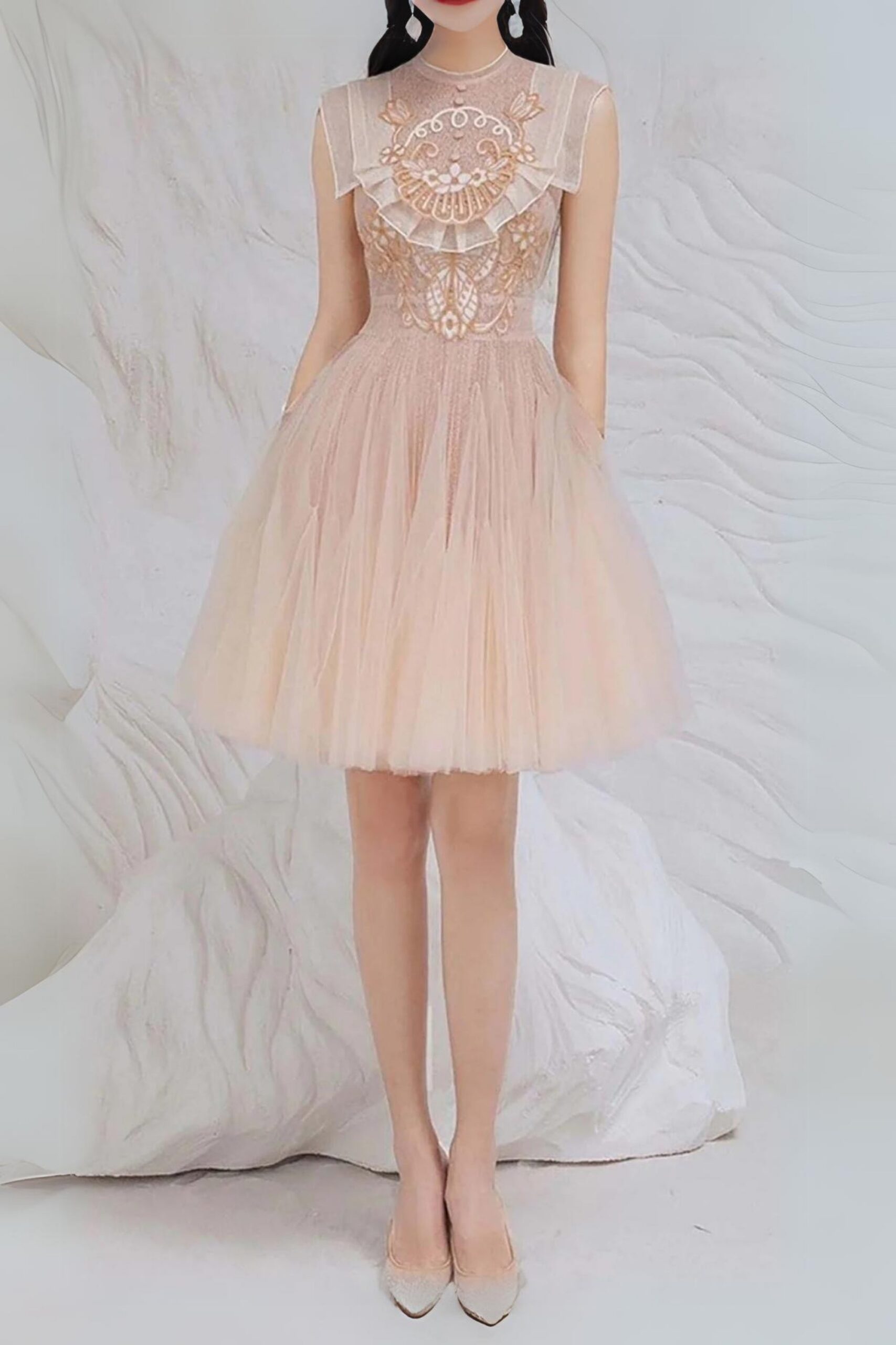 1_bb9aaa06-ddbf-4034-92d9-cf9207502cf0 MESH EMBROIDERED PINK SKATER DRESS FOR PARTIES