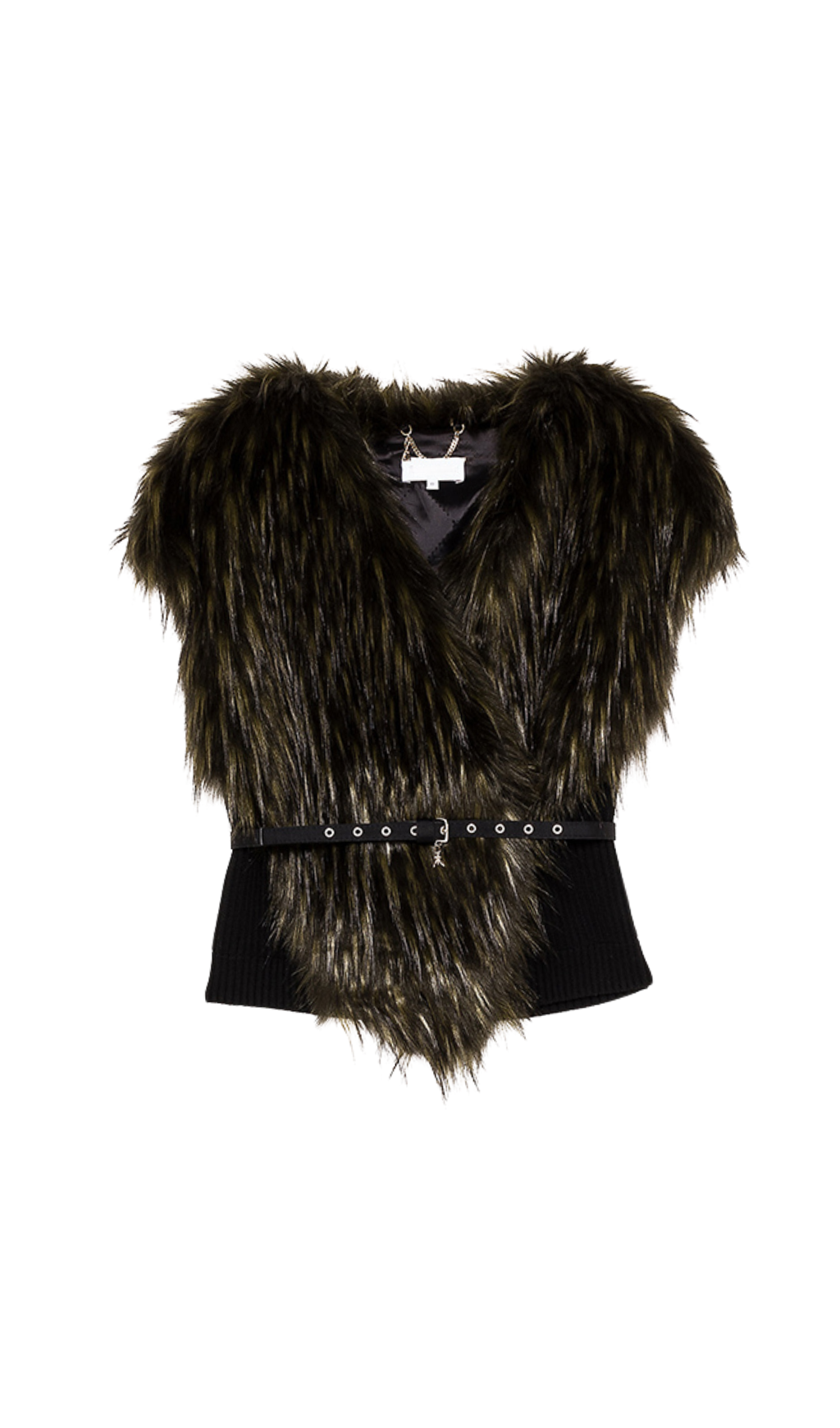 FAUX FUR PATCHWORK VEST FOR FALL