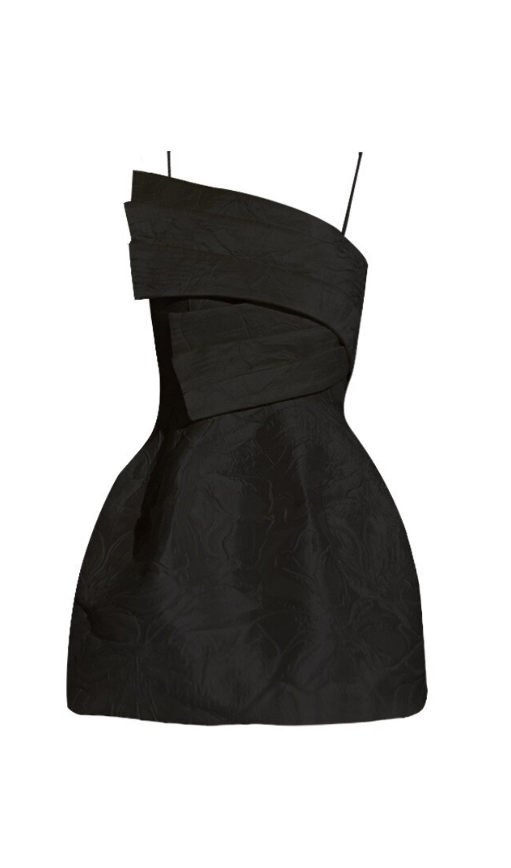 STRAPY HEM BLACK MINI DRESS FOR PARTY