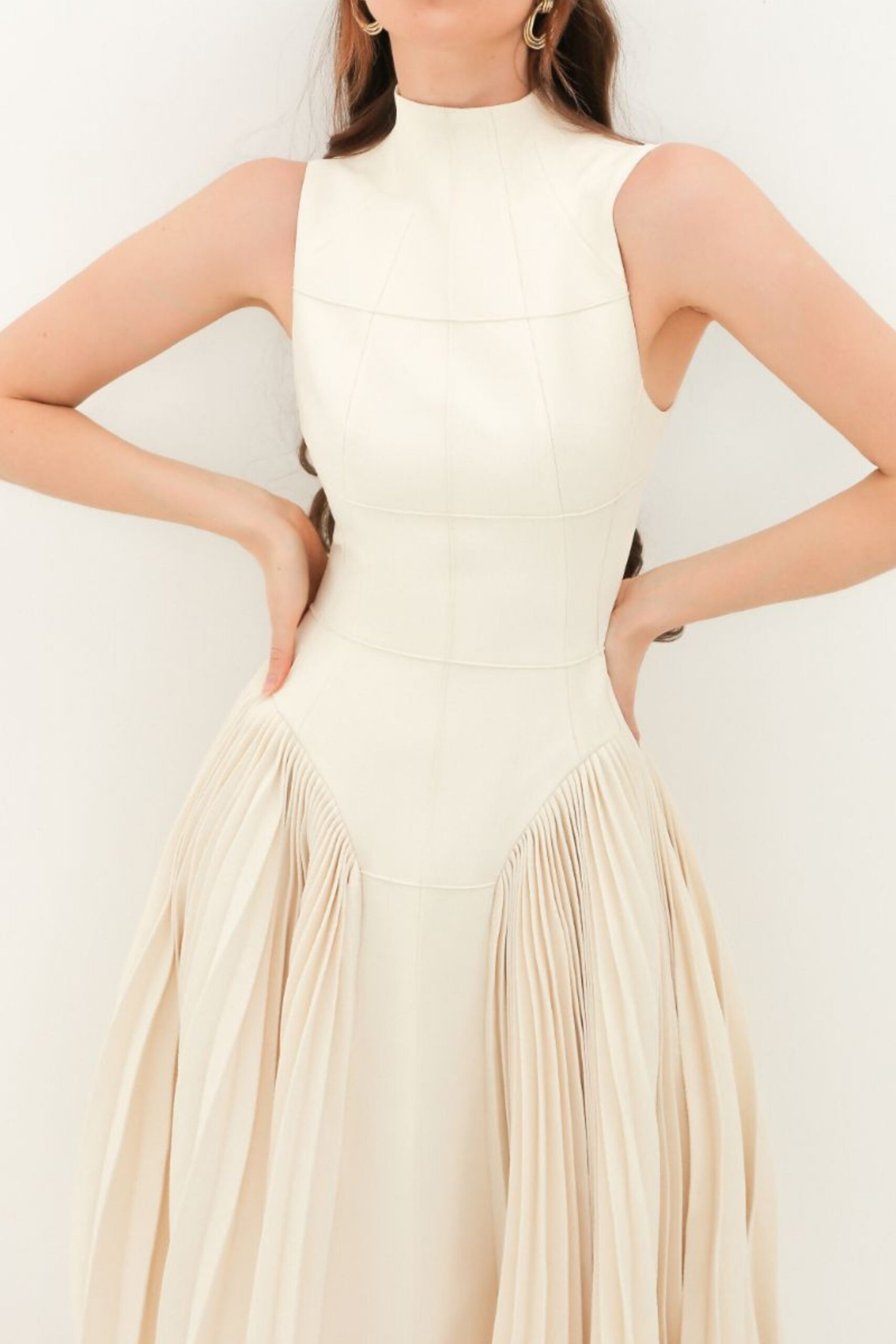 1_cf46781a-c602-4c74-a88f-56f6fc25a266 NUDE RUCHED MIDI DRESS, BODYCON, PARTY