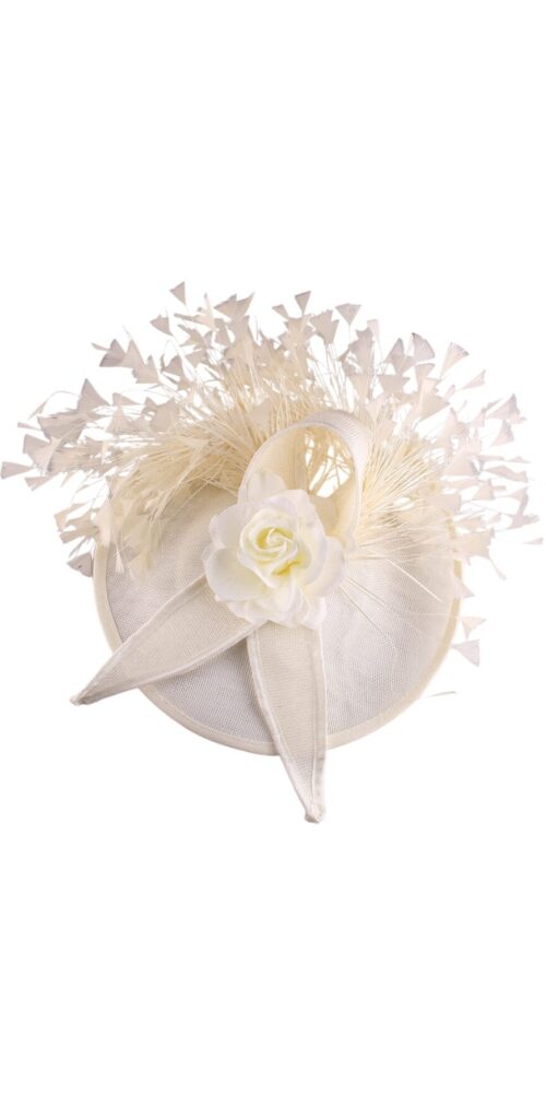 CREAM ELEGANT FEATHER FASCINATORS