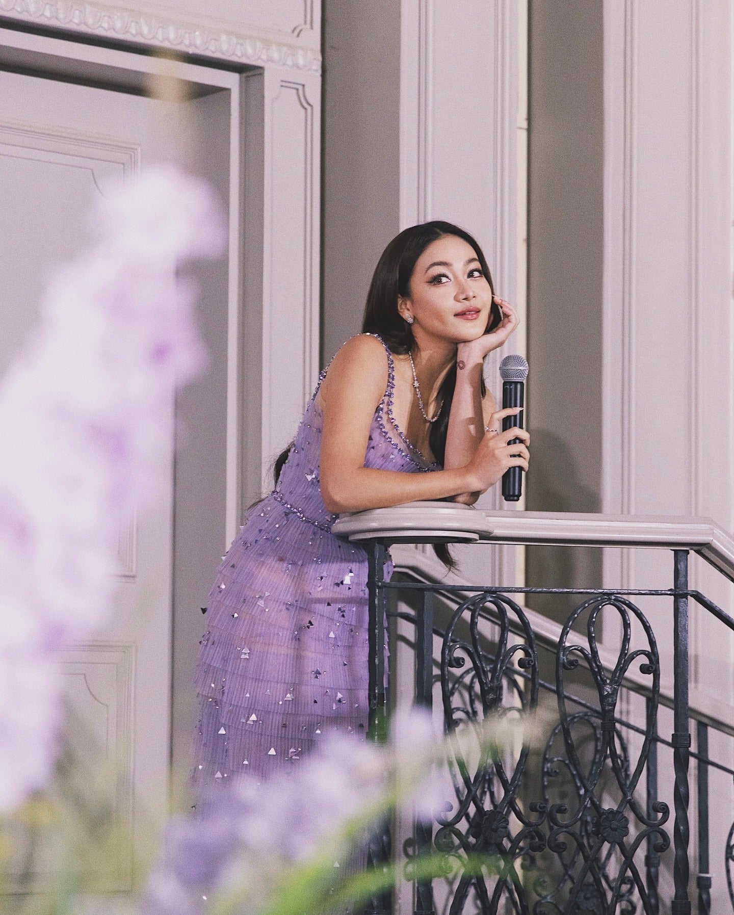 ARWA EMBELLISHED PURPLE MAXI DRESS FOR EVENTS