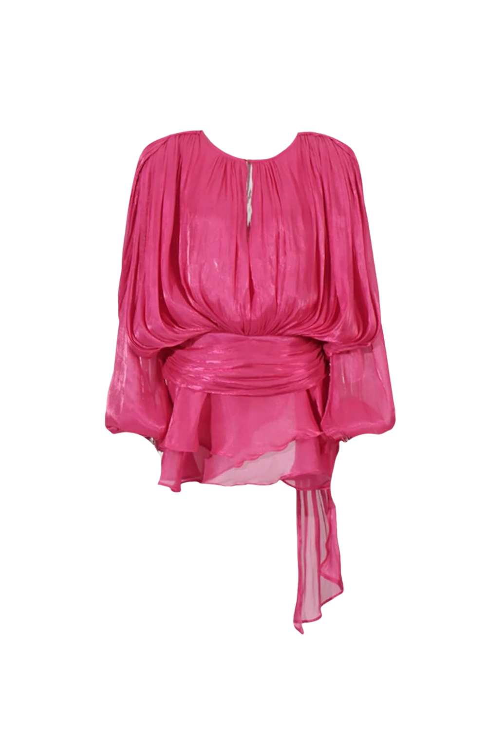 HERMOSA BALLOON SLEEVE RUFFLE MINI DRESS FOR PARTY