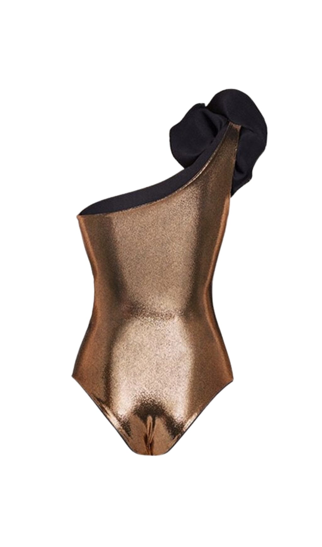 DIAGONAL CUTOUT GOLD FLOWER SWIMSUIT FOR PARTY