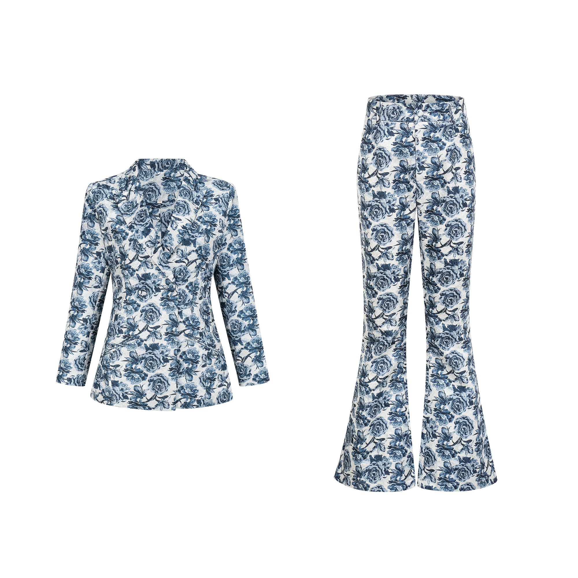 MORGANE FLORAL SET - MATCHING JACKET & TROUSERS