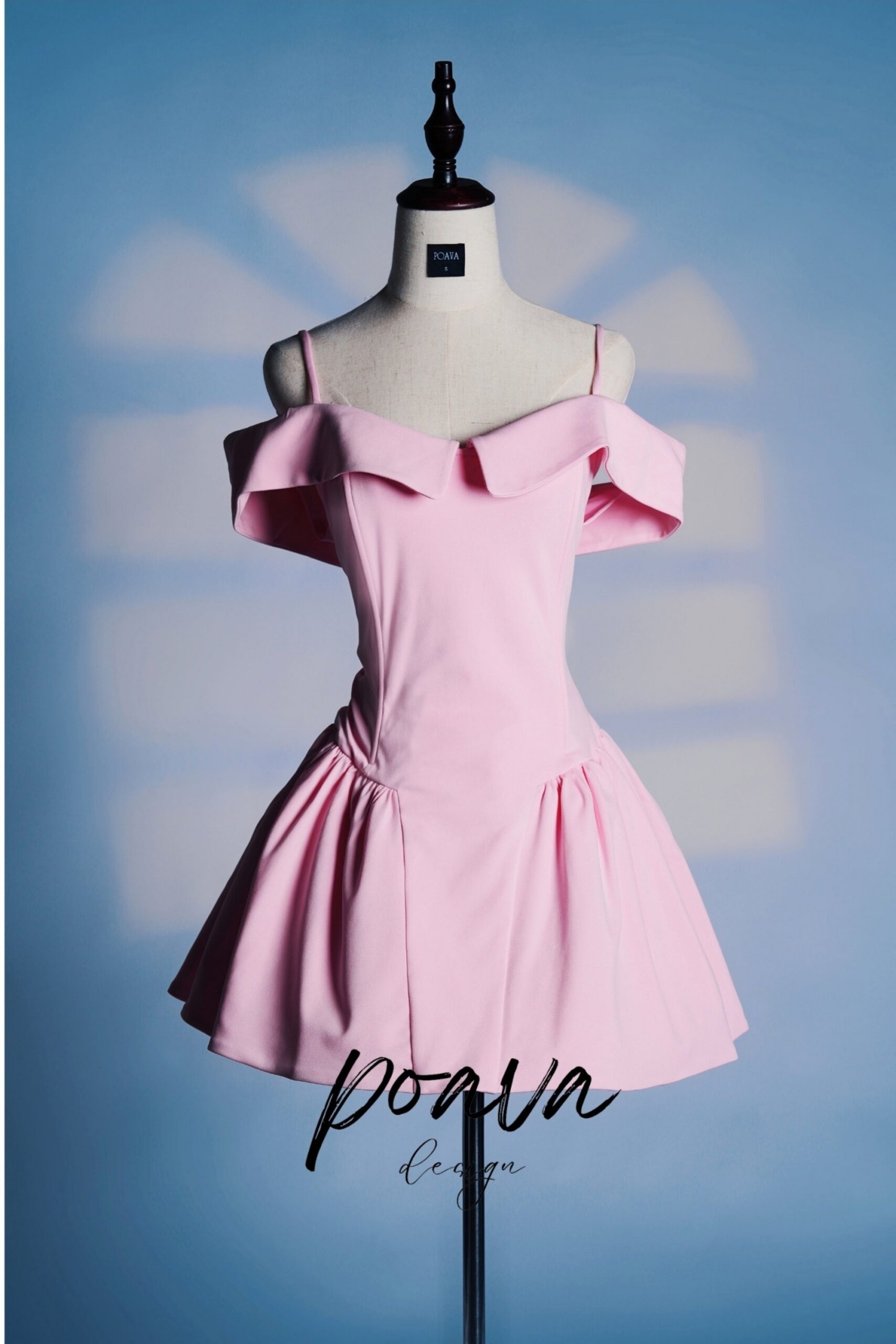 1_fd5bf699-1ba1-494c-ac16-f66aac4f837d COTTON CANDY TWILL OFF-SHOULDER MINI DRESS
