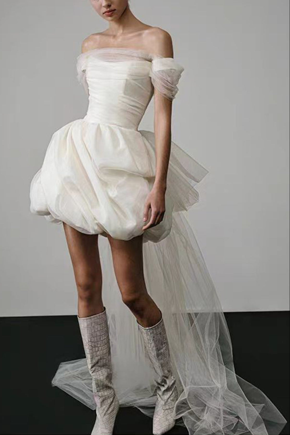 KEIRA STRAPLESS WHITE MINI DRESS FOR PARTY