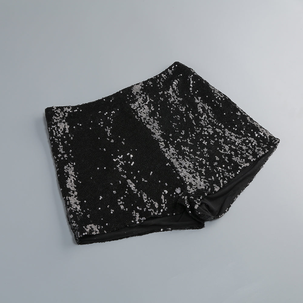 ASHLEY SEQUIN STRAP MAXI DRESS BLACK