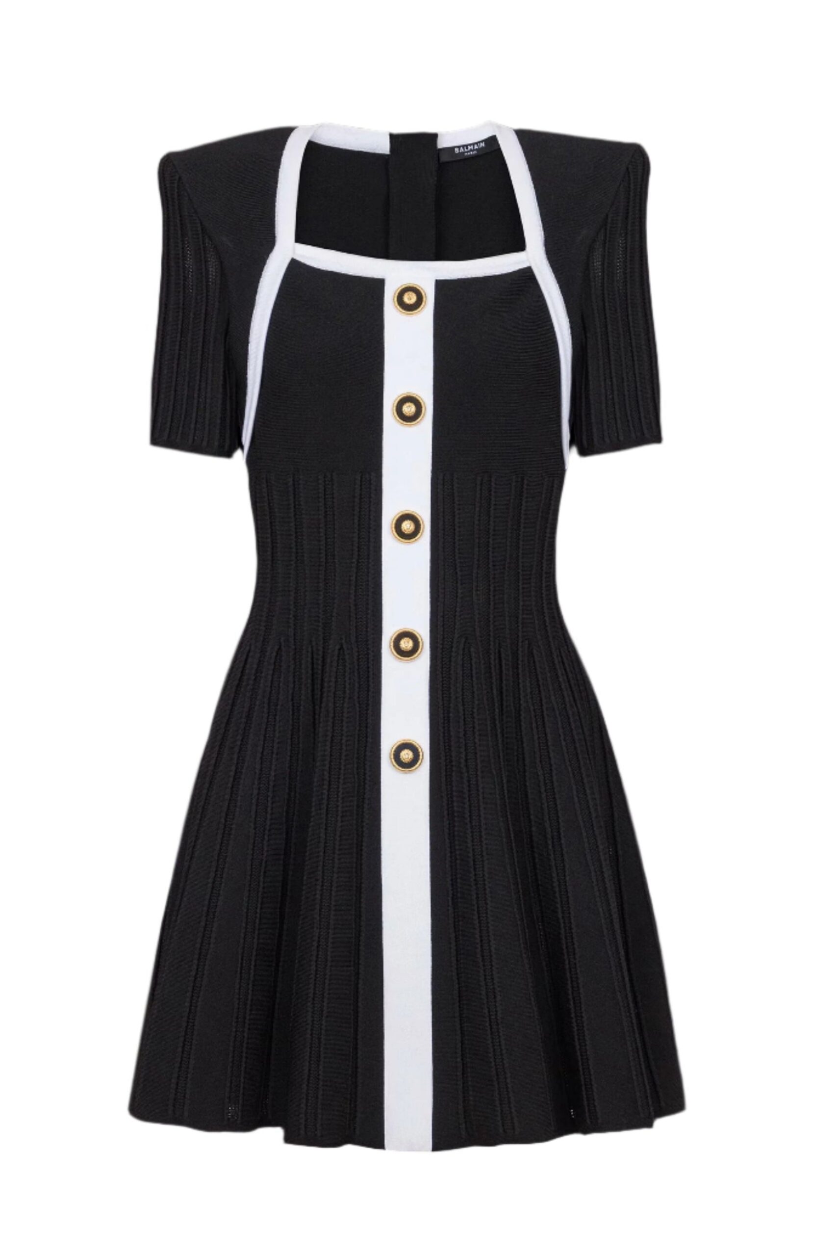 TWO-TONE A-LINE KNIT DRESS FOR WORK