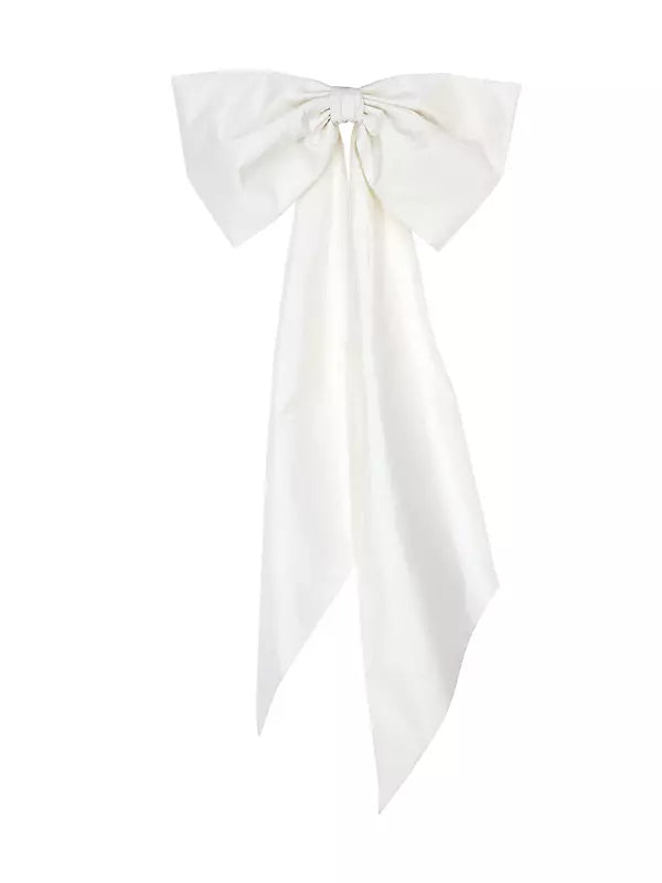 HERMOSA SILK STRAPLESS BOW GOWN BLACK