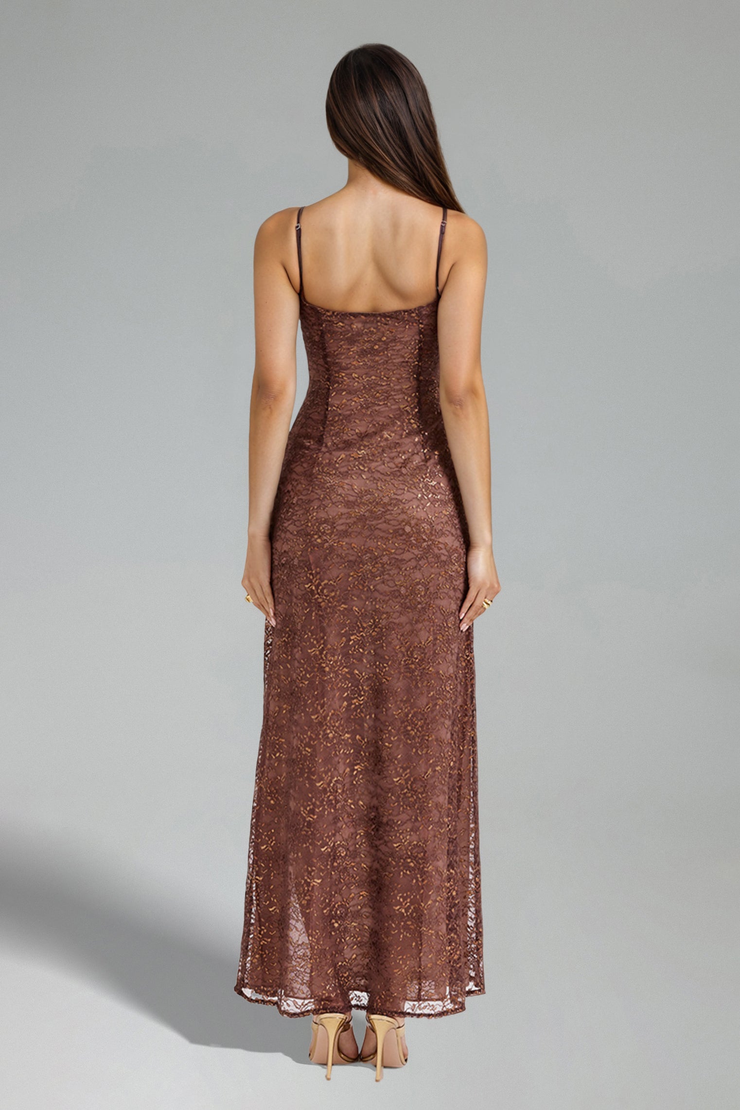 GERI SLEEVELESS HIGH SLIT MAXI DRESS FOR EVENING
