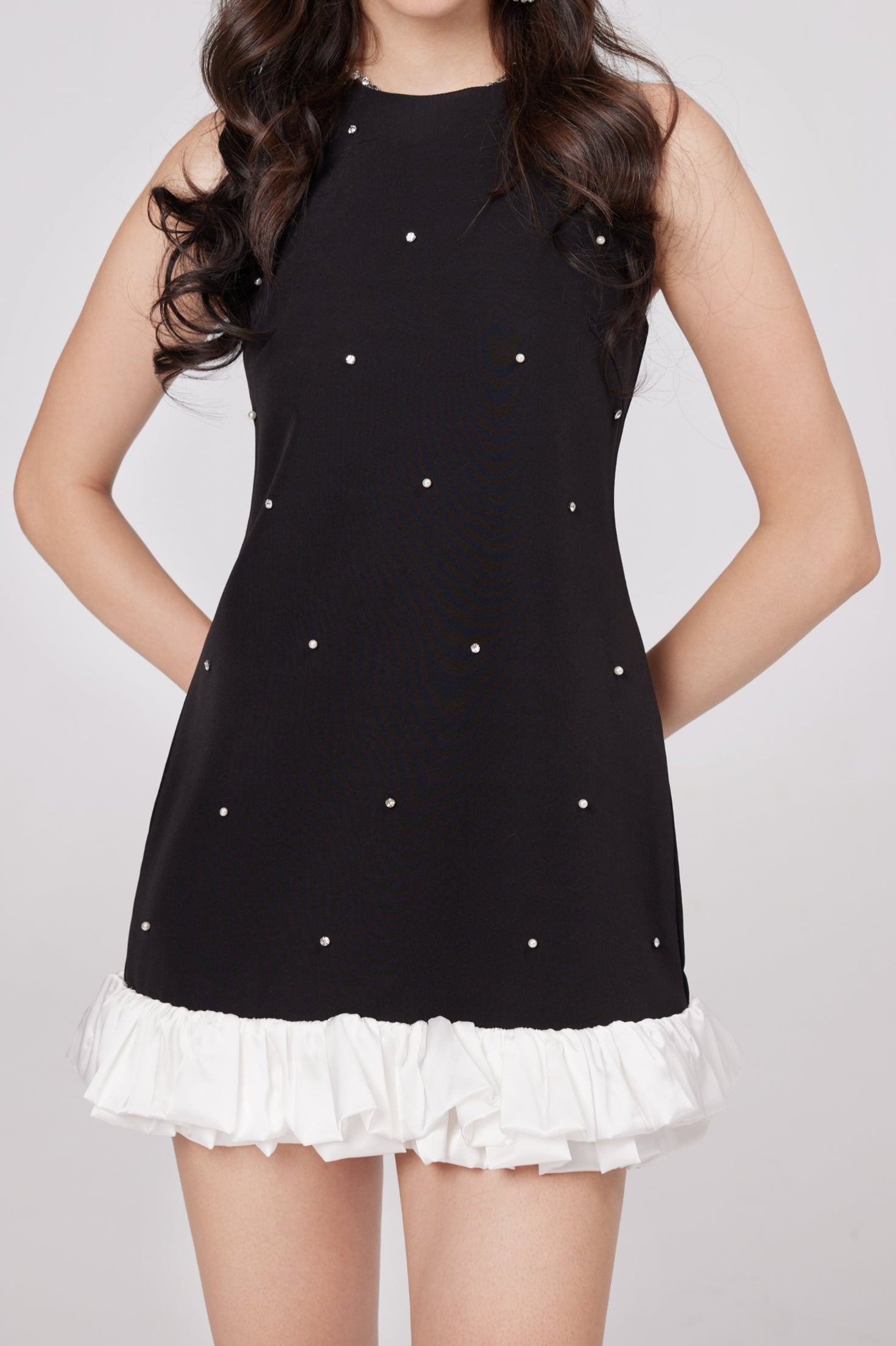 OFF SHOULDER BLACK MINI DRESS FOR PARTY