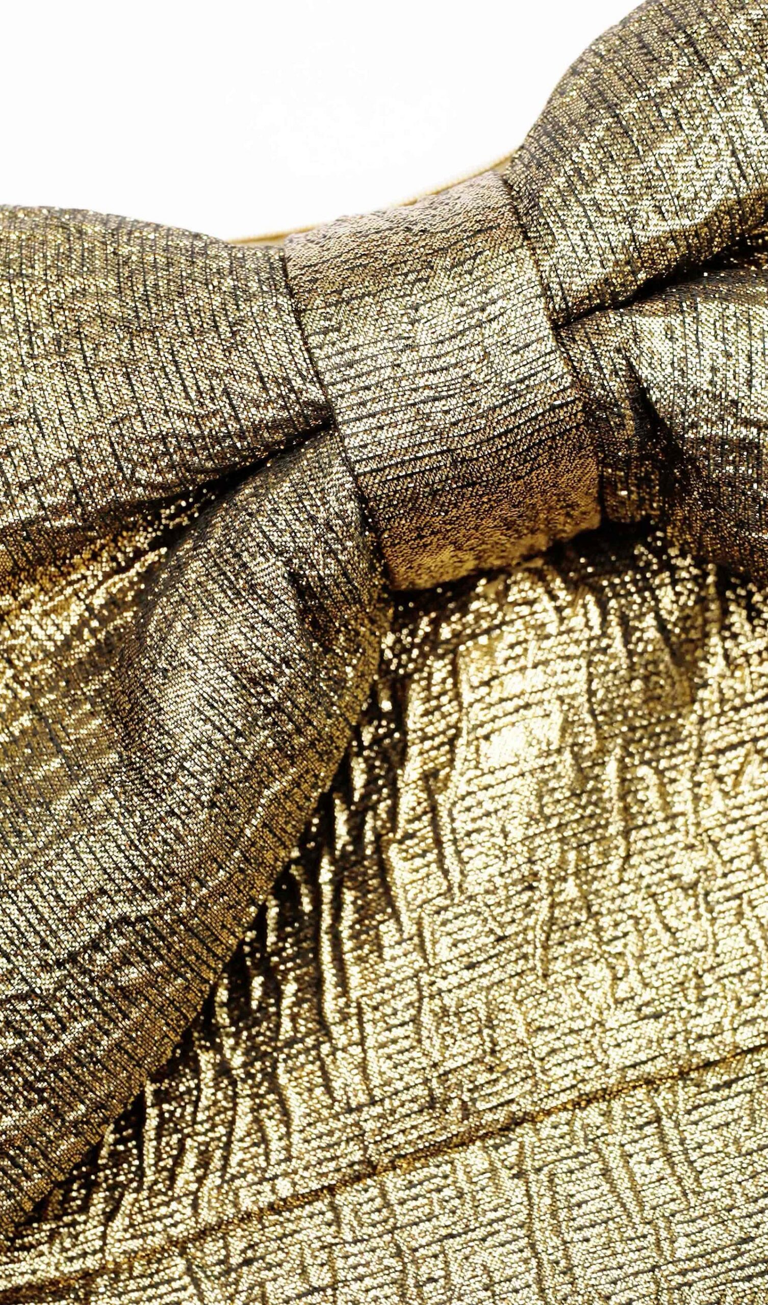 GOLD METALLIC JACQUARD MINI PARTY DRESS
