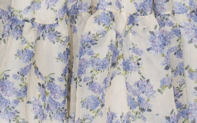 HYDRANGEA FLORAL MAXI TIE-STRAP DRESS