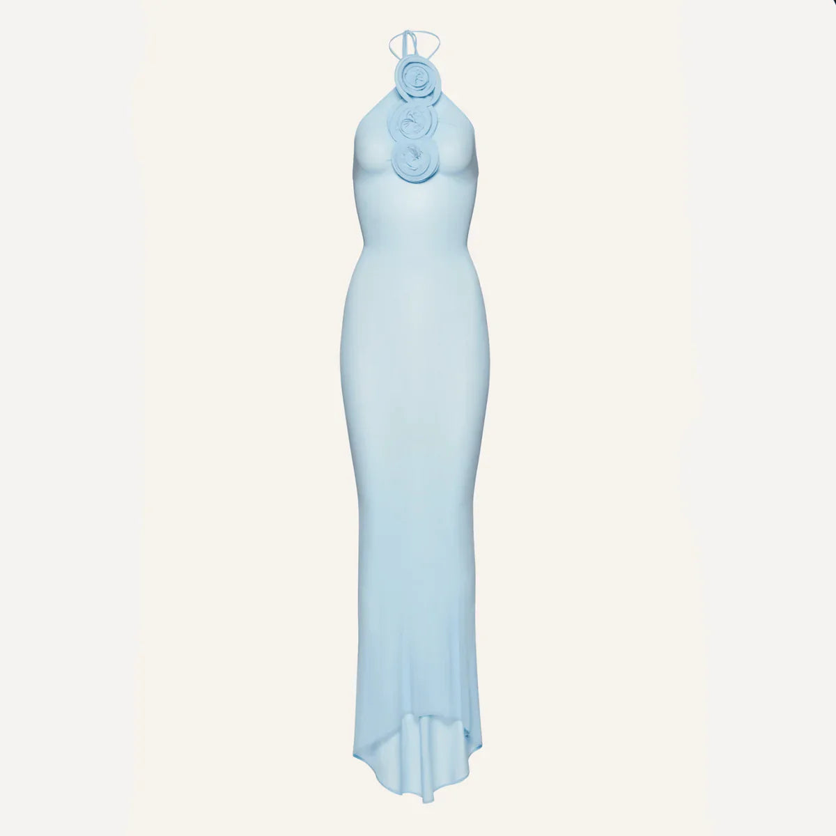 BLAIR BLUE MESH MAXI DRESS FOR EVENTS