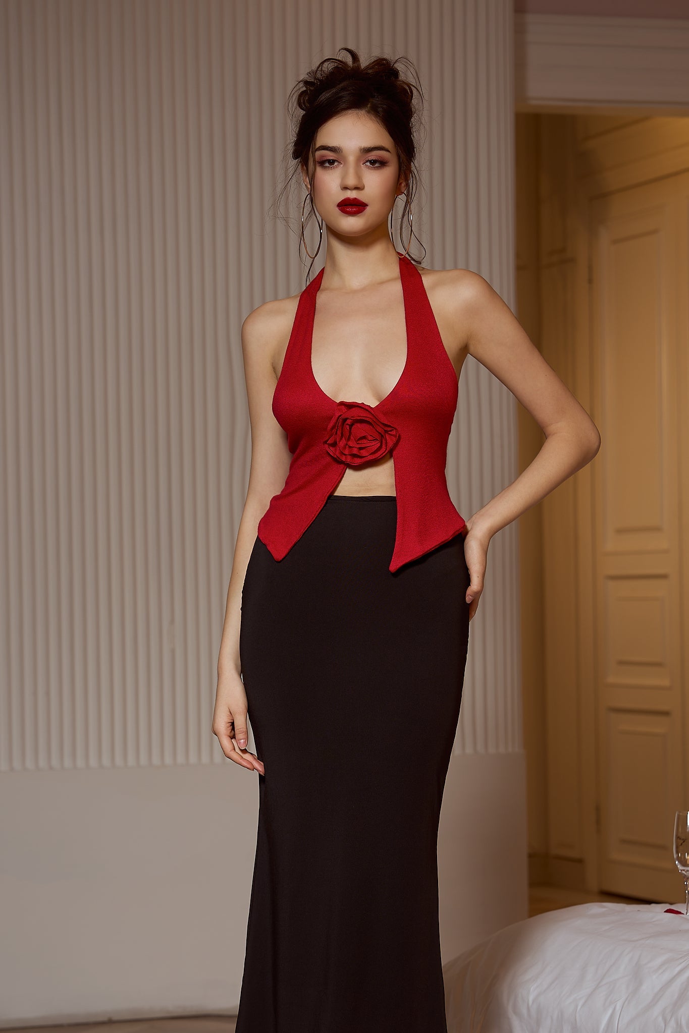20231116_042421 RISSAH ROSE HALTER TOP | FLORAL DATE NIGHT