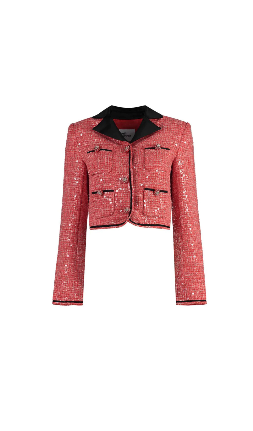 RED BOUCLE BLAZER FOR EVENTS