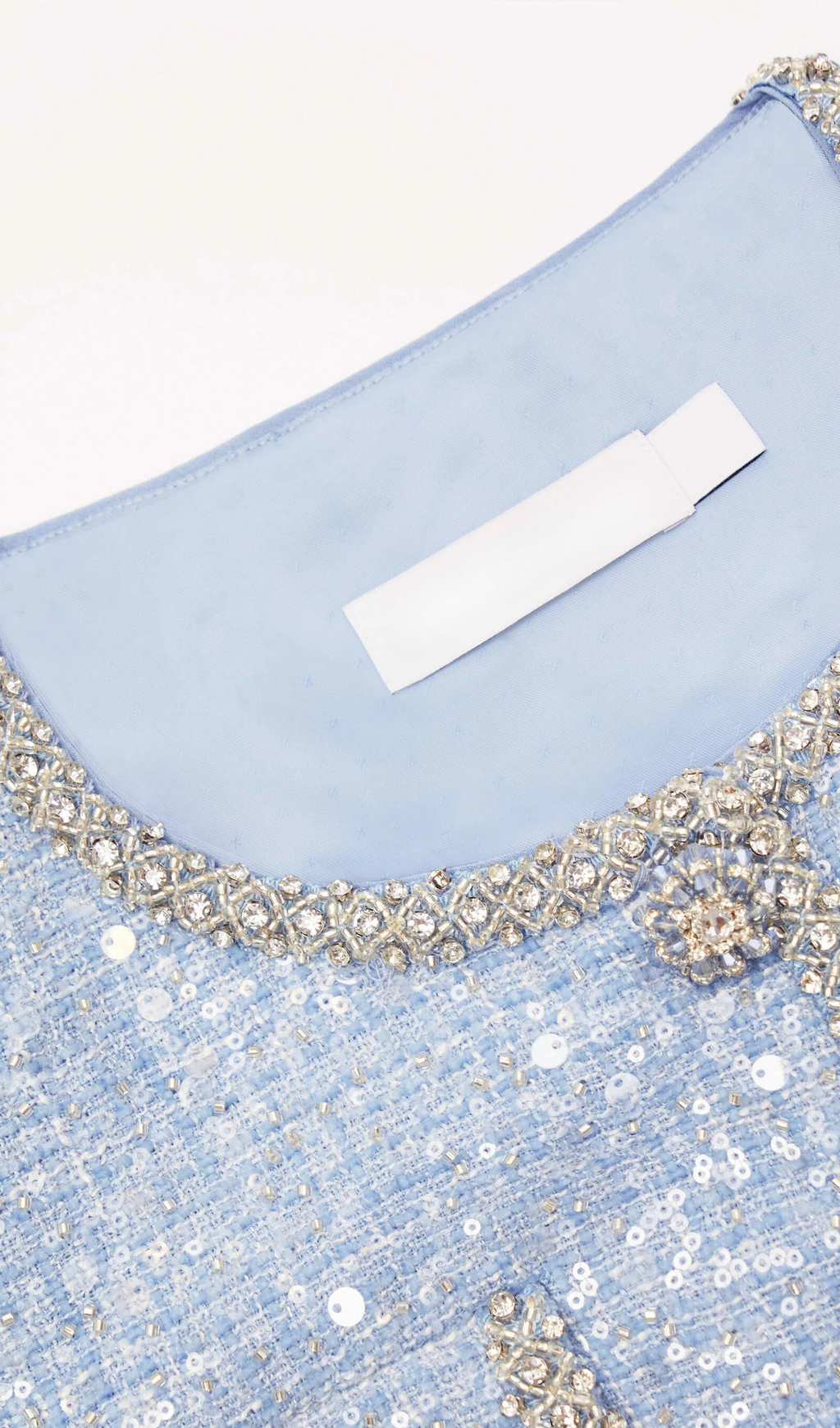LUXE BLUE SEQUIN BOUCLE BLAZER FOR EVENING