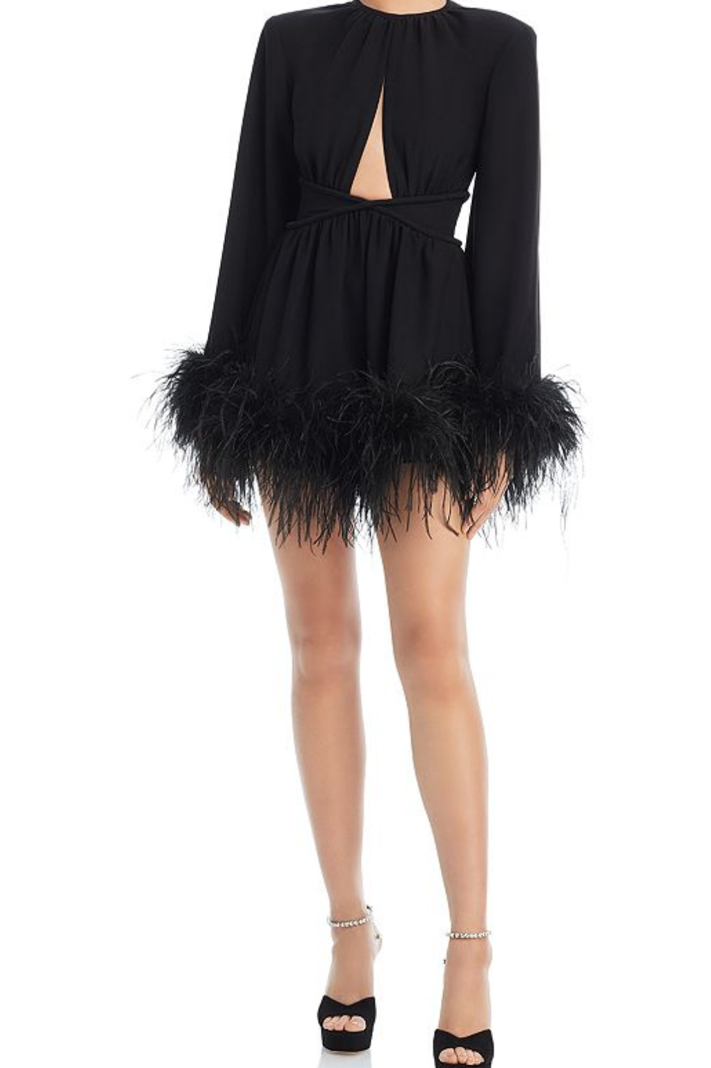 2024-03-12T165344.338 ORNELIA FEATHER TRIM DRESS FOR HOLIDAY PARTIES