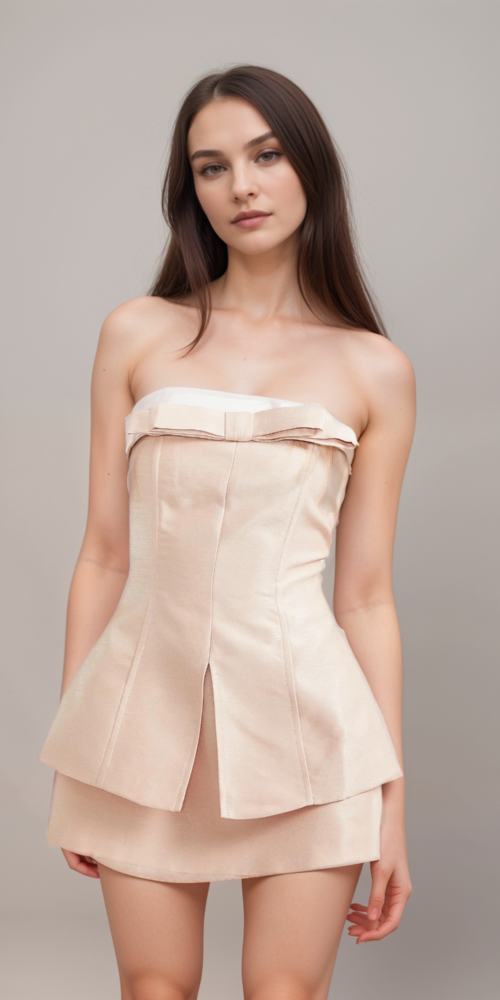 Élodie bowknot set, pink top and skirt set, women’s matching set, elegant bowknot outfit, coordinated pink ensemble, chic skirt and top set, feminine pink outfit, stylish matching set, refined casual wear Élodie bowknot set, pink top and skirt set, women’s matching set, elegant bowknot outfit, coordinated pink ensemble, chic skirt and top set, feminine pink outfit, stylish matching set, refined casual wear