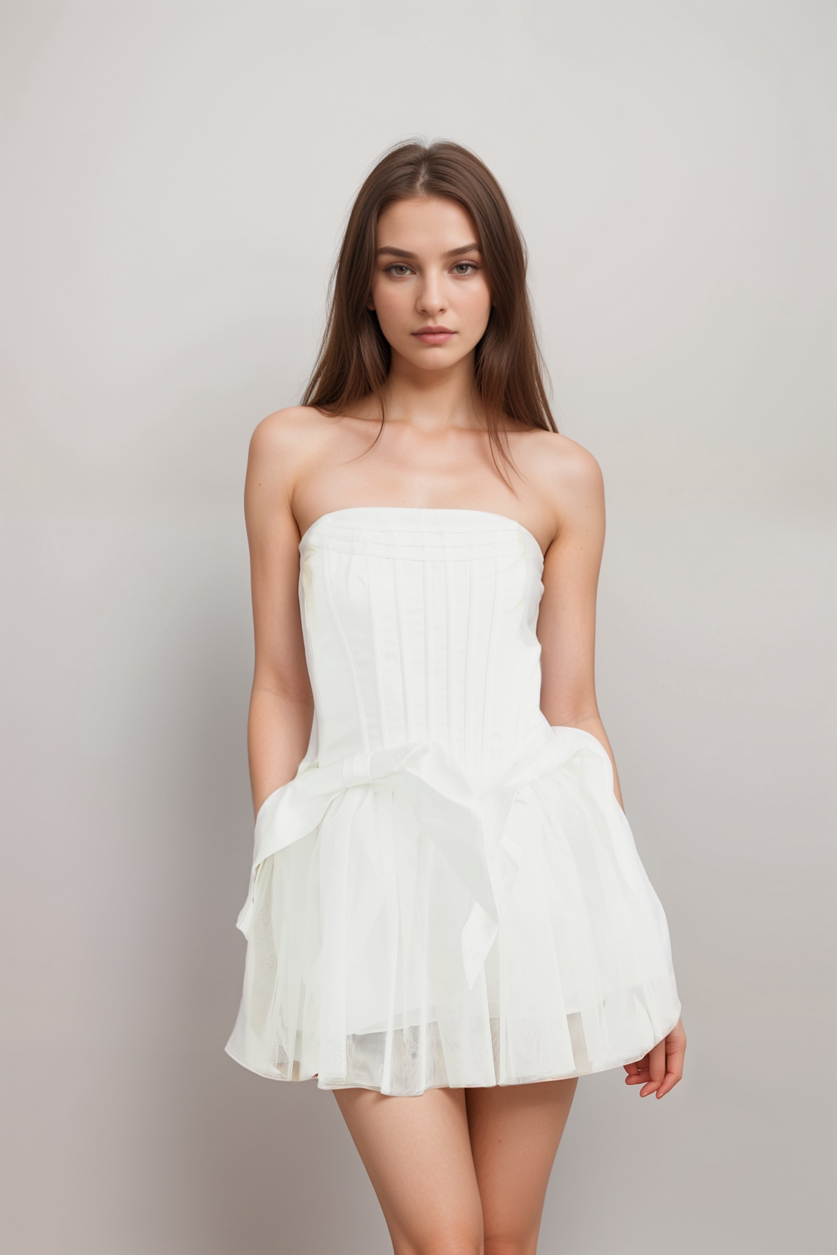 JOSÉPHINE CORSET TULLE MINI DRESS, COCKTAIL