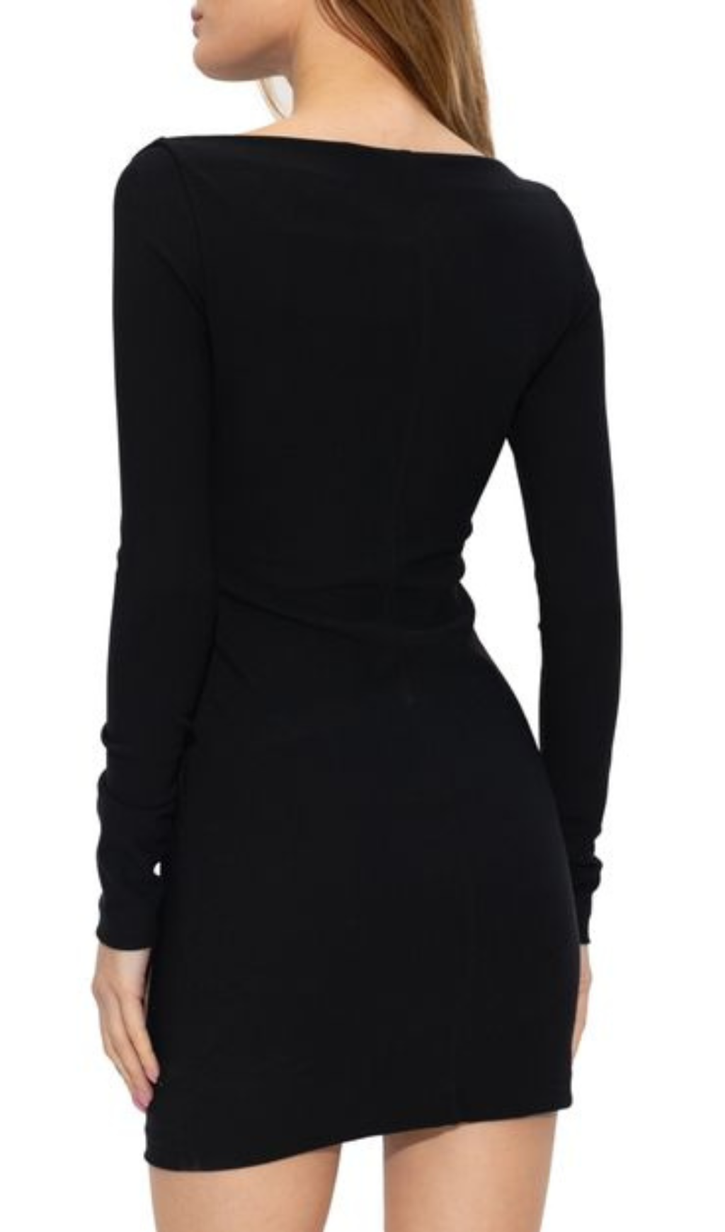 FLOWER CUT-OUT BLACK MINI DRESS FOR PARTY