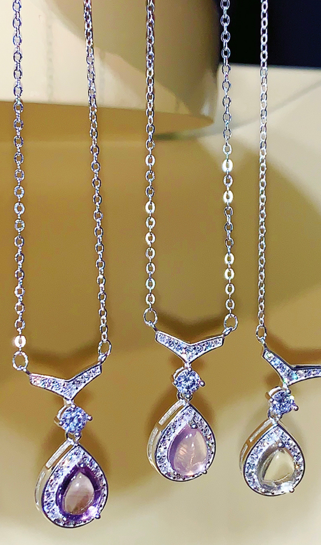 AQUAMARINE COLLARBONE NECKLACE, DELICATE EVERYDAY GIFT