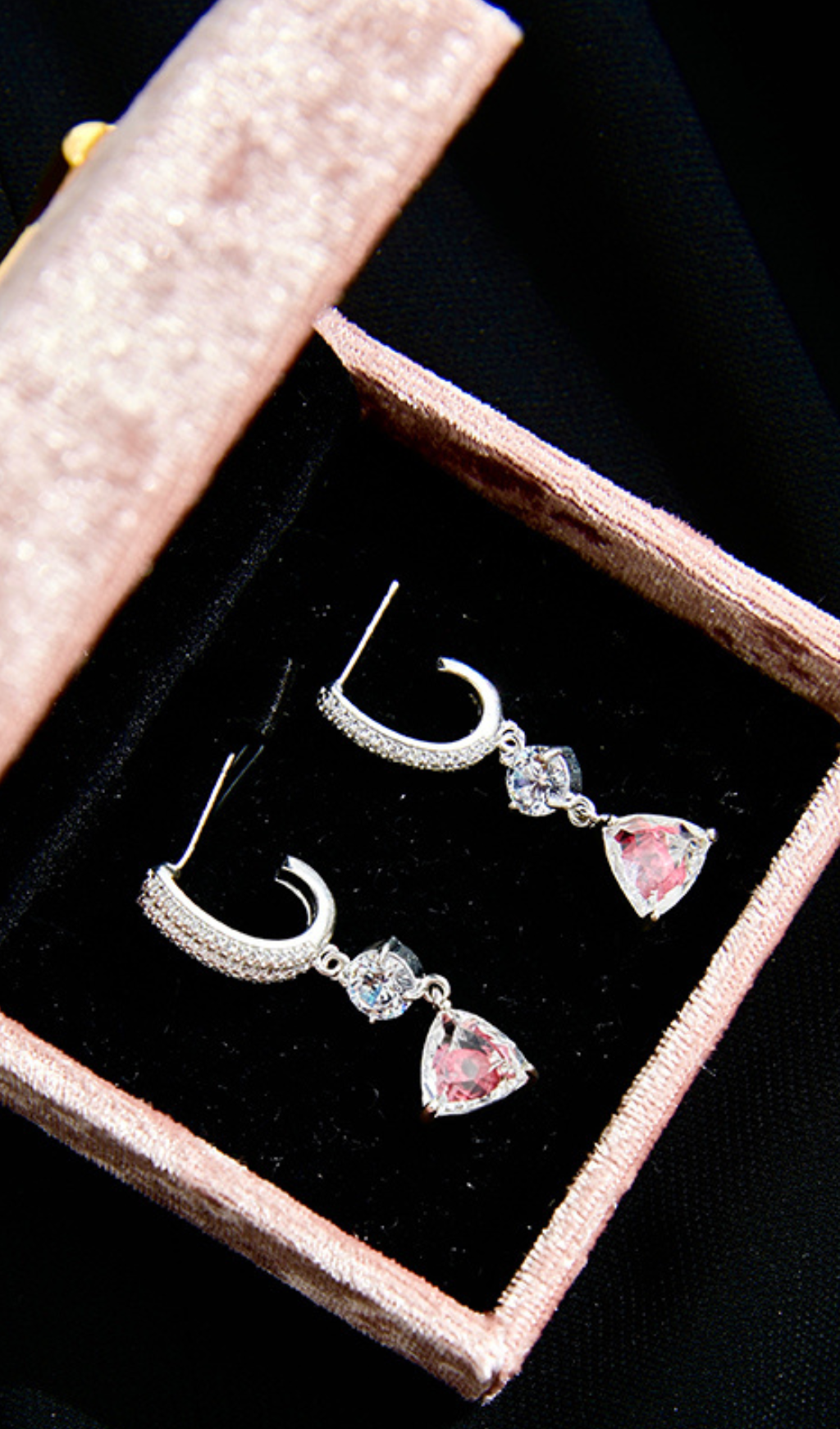 RED GEMSTONE DROP EARRINGS FOR WEDDING