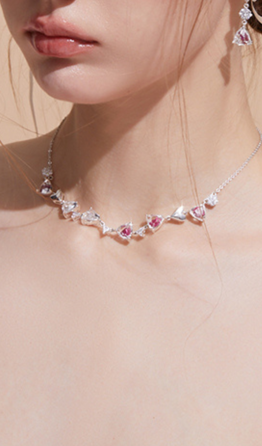RED LOVE CLAVICLE NECKLACE GIFT