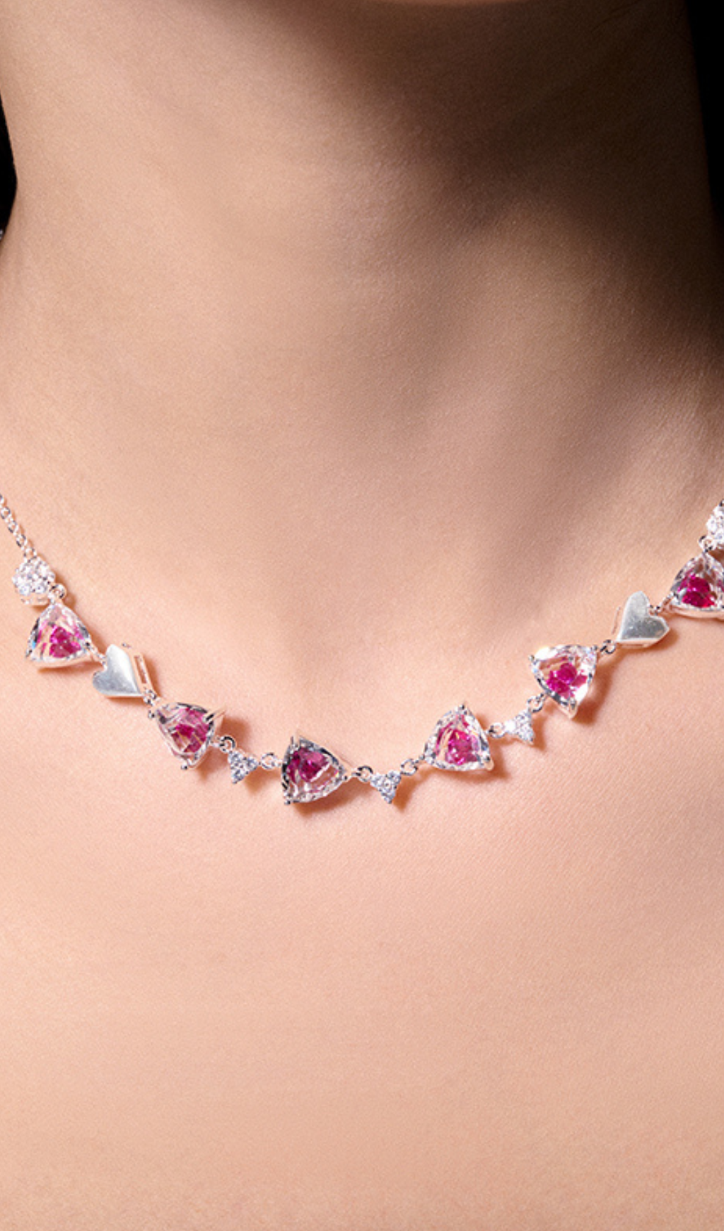 RED LOVE CLAVICLE NECKLACE GIFT