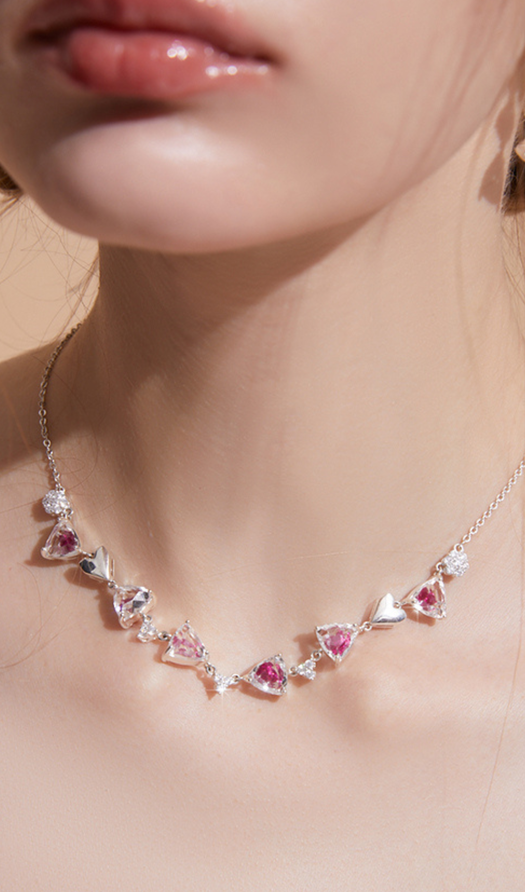 RED LOVE CLAVICLE NECKLACE GIFT