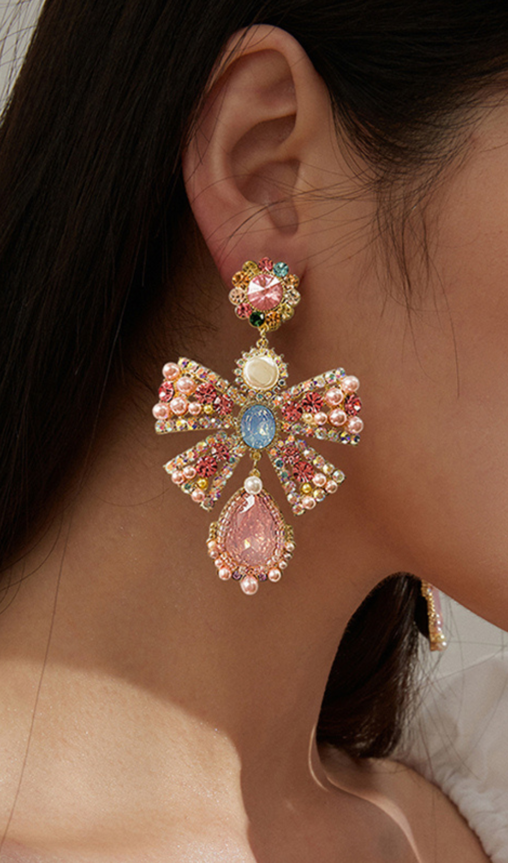 BAROQUE BUTTERFLY CHANDELIER EARRINGS FOR WEDDING