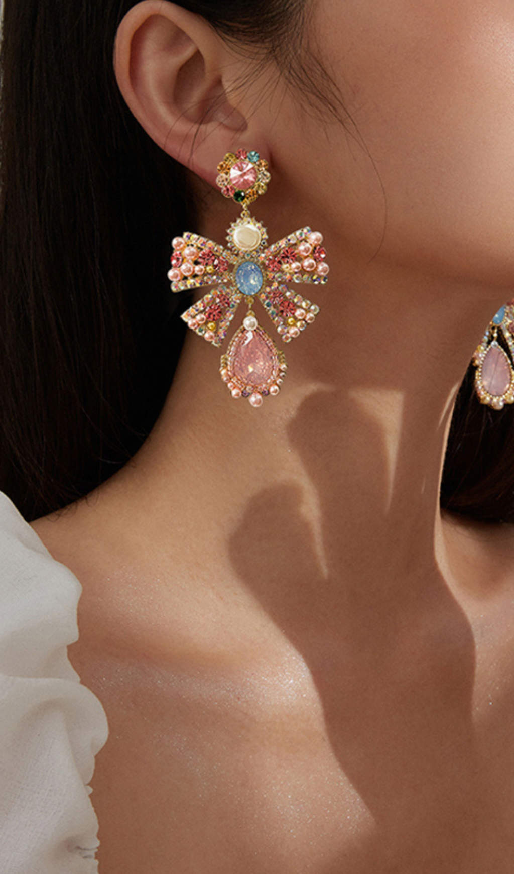 BAROQUE BUTTERFLY CHANDELIER EARRINGS FOR WEDDING