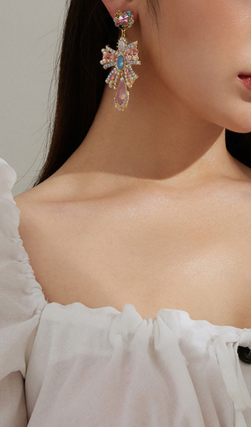 BAROQUE BUTTERFLY CHANDELIER EARRINGS FOR WEDDING