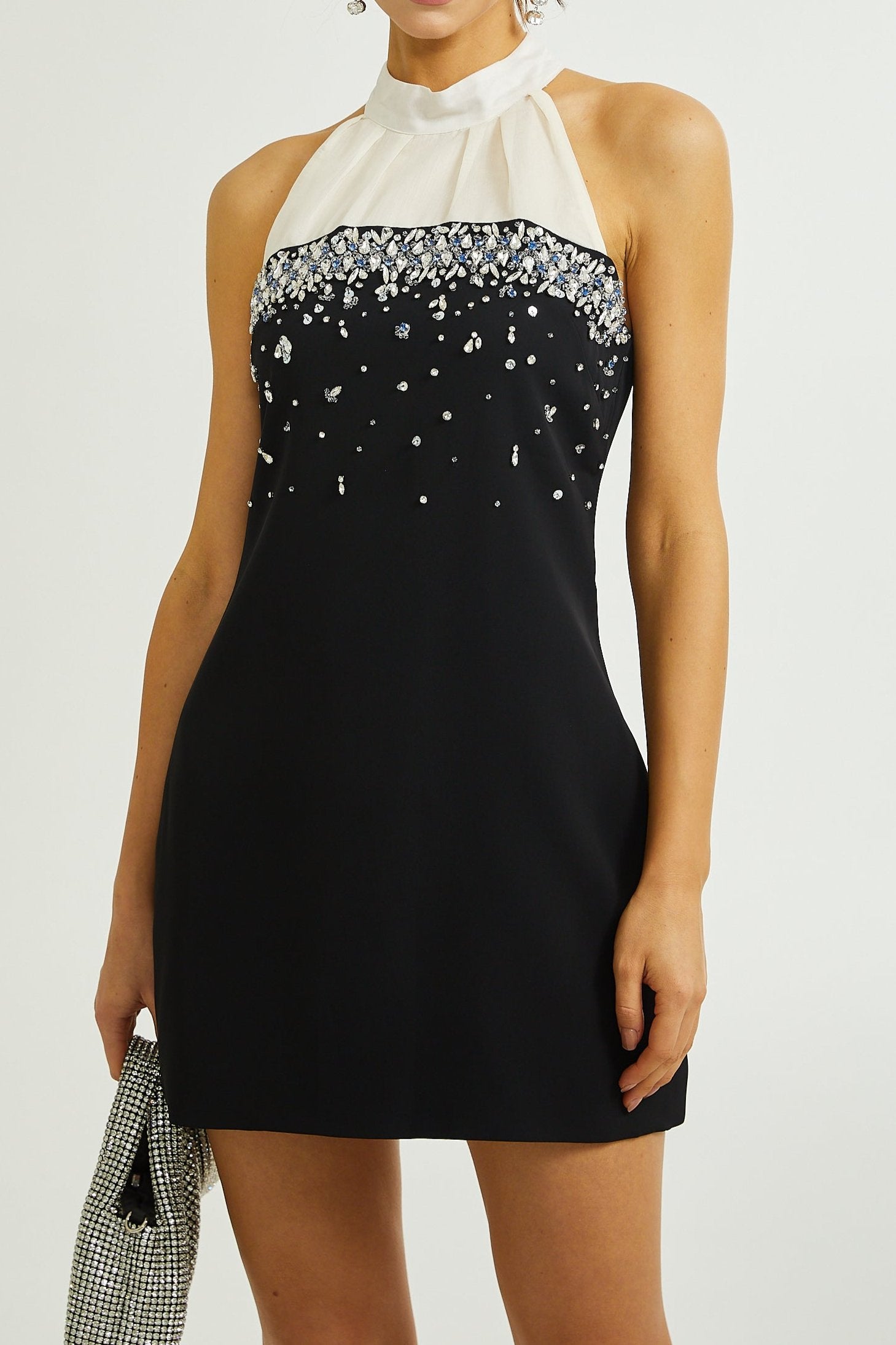 OCTAVIA CRYSTAL MINI DRESS FOR PARTY GLAM