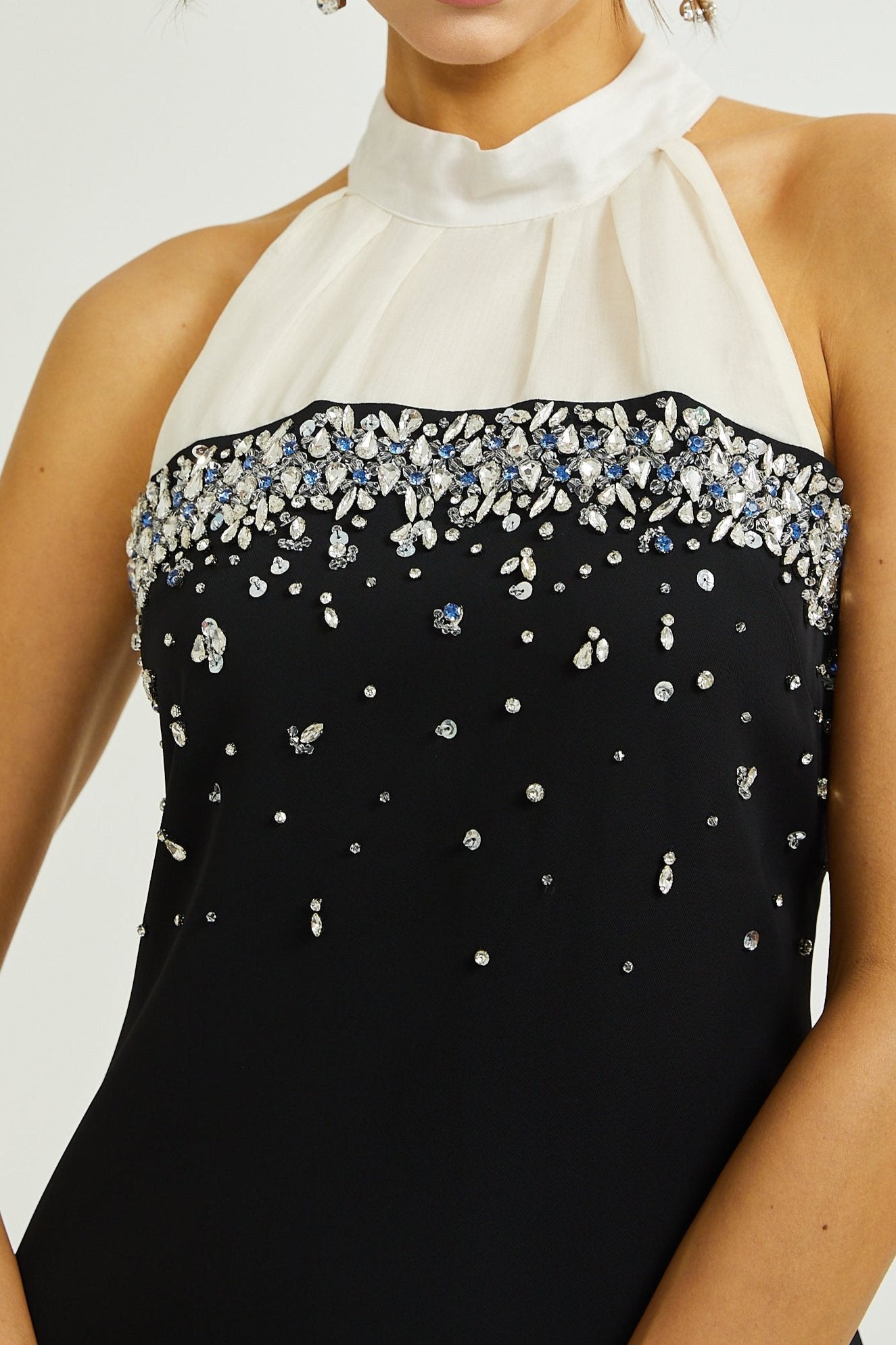 OCTAVIA CRYSTAL MINI DRESS FOR PARTY GLAM