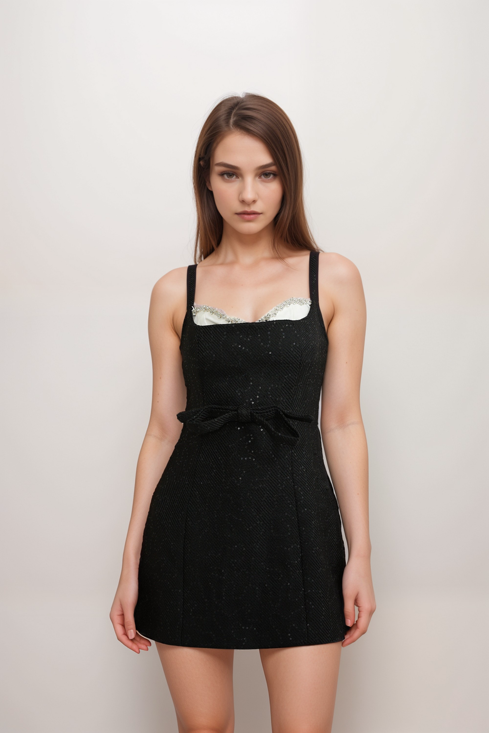 AMORE CRYSTAL SEQUIN COCKTAIL DRESS