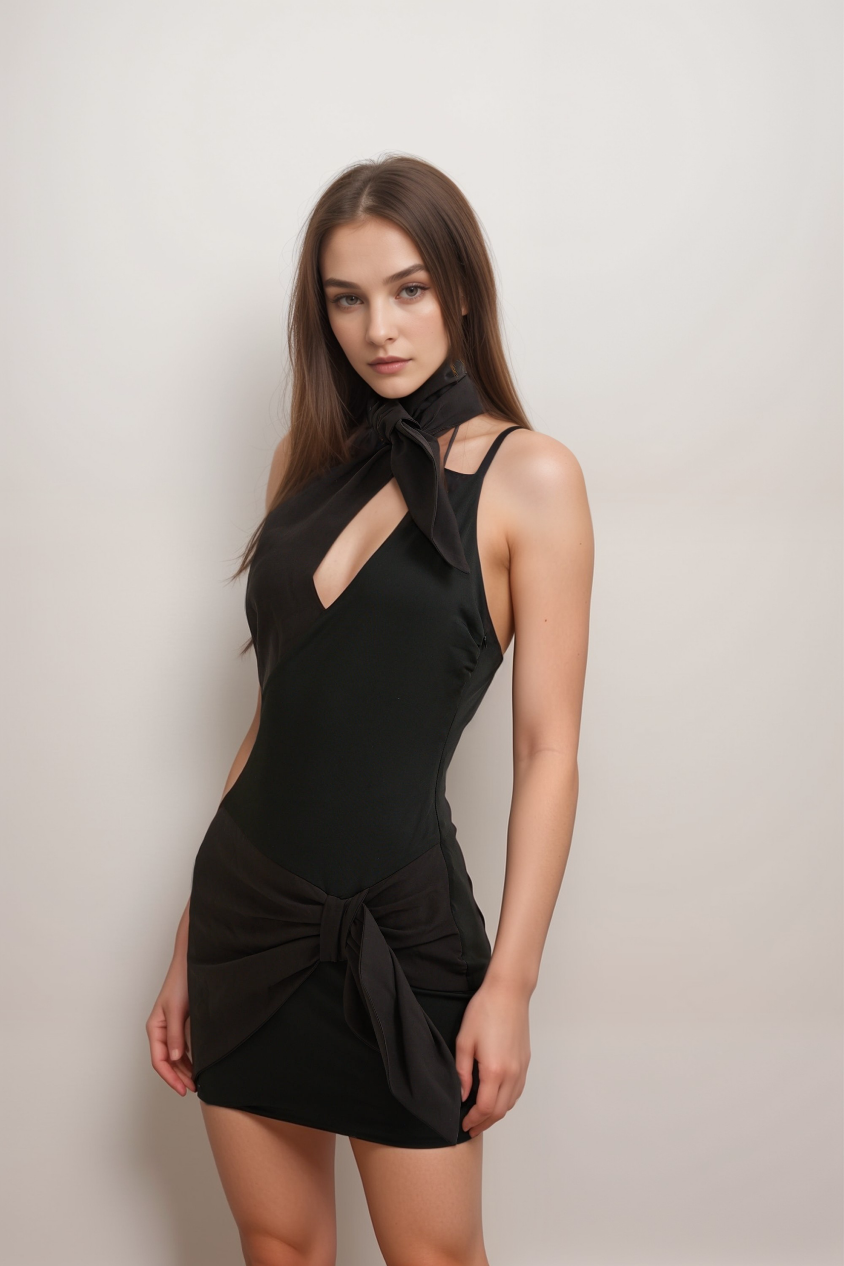 AMELIE ASYMMETRIC CROSSOVER DRESS FOR EVENTS