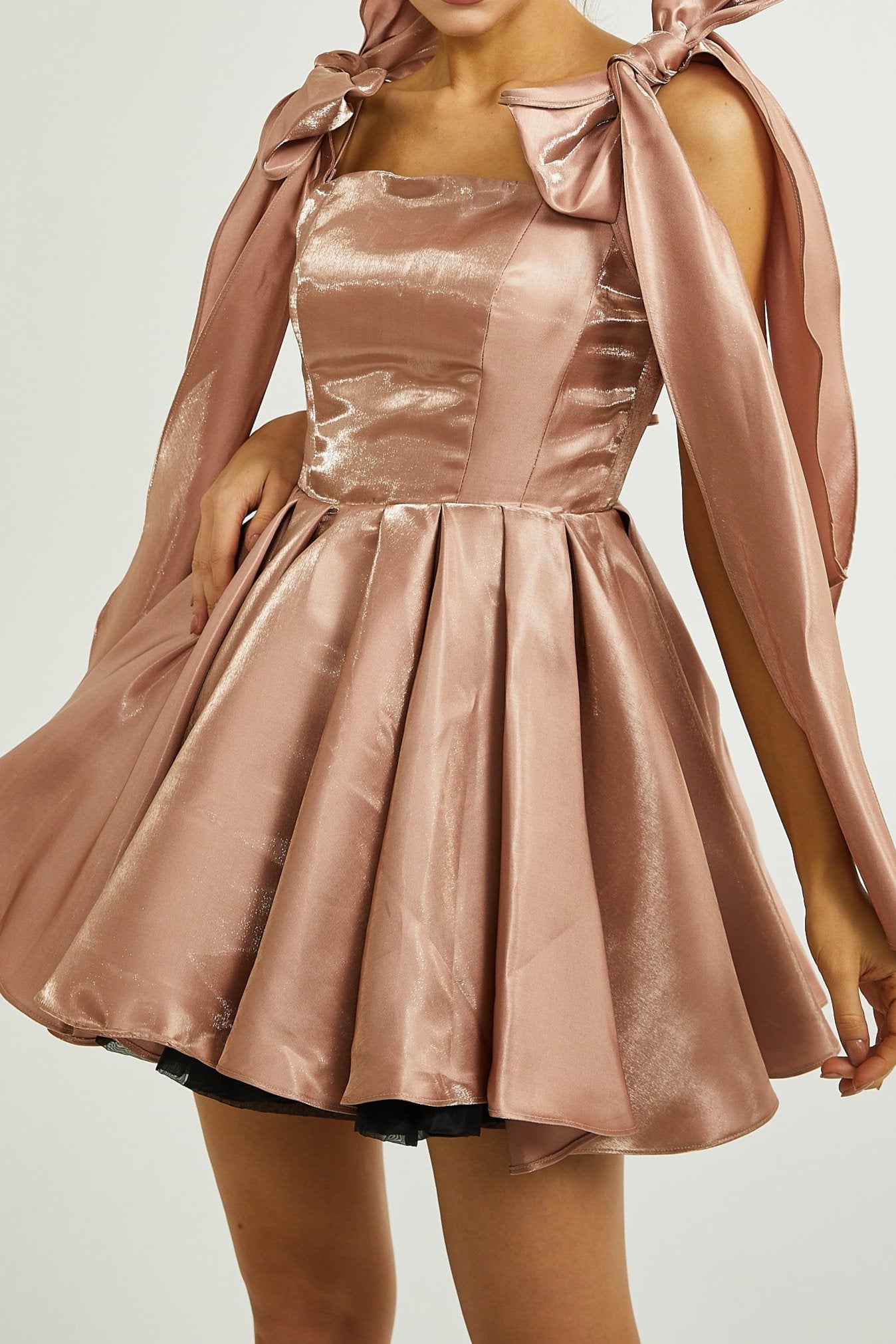 CATIANA BOW FLARED DRESS FOR WEDDING