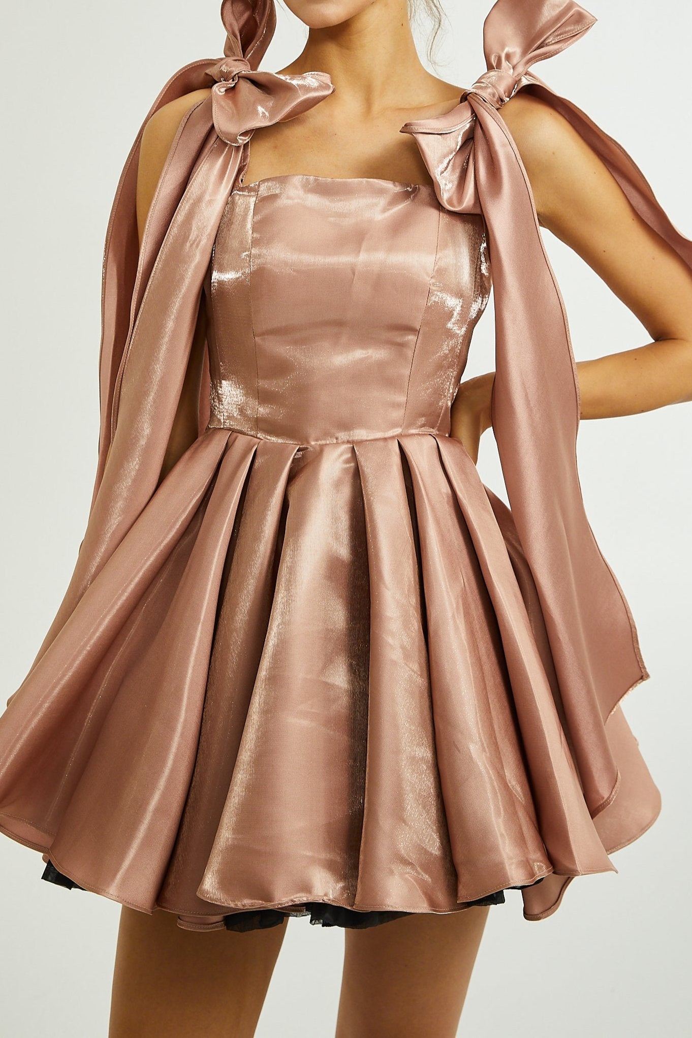 CATIANA BOW FLARED DRESS FOR WEDDING