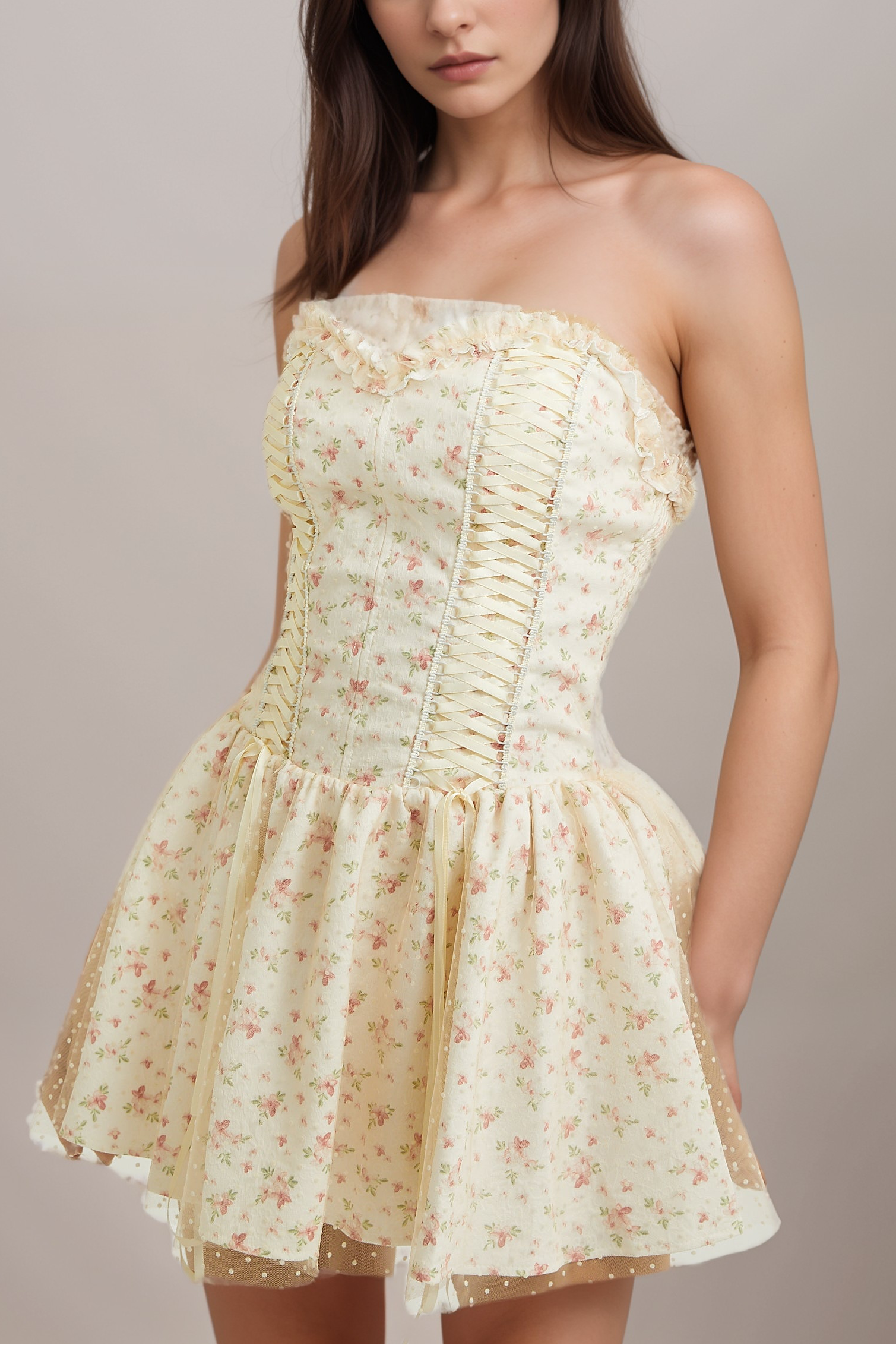GISÈLE FLORAL MINI DRESS, PARTY STYLE