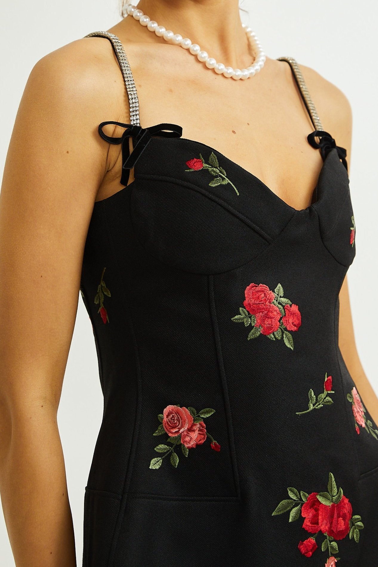 JOVANNA EMBROIDERED MINI DRESS, FLORAL A-LINE