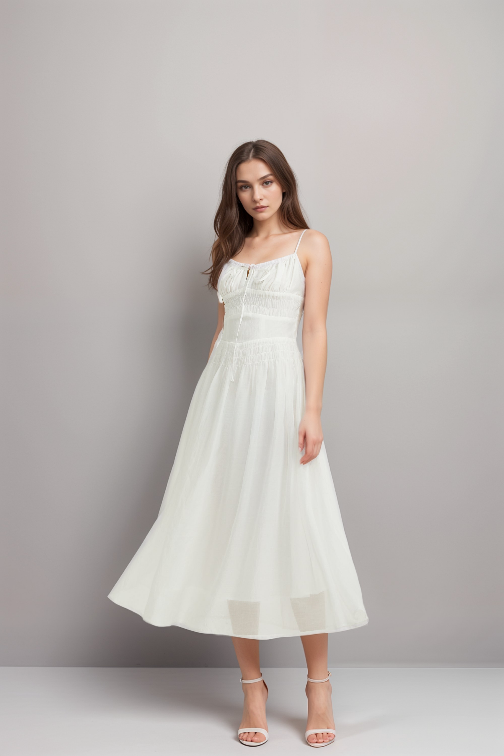 SANCIA SPAGHETTI STRAP LAYERED MAXI DRESS