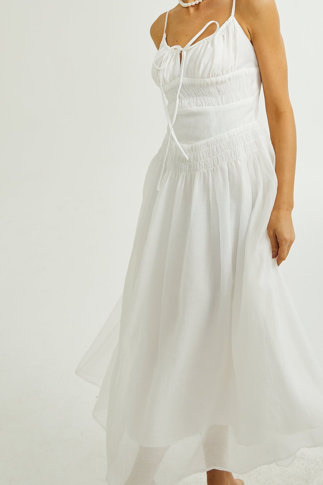 SANCIA SPAGHETTI STRAP LAYERED MAXI DRESS
