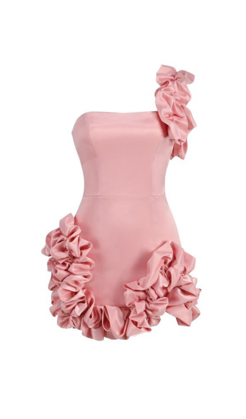 2024-04-13T160358.762 ONE SHOULDER RUCHED SATIN DRESS, COCKTAIL PARTY