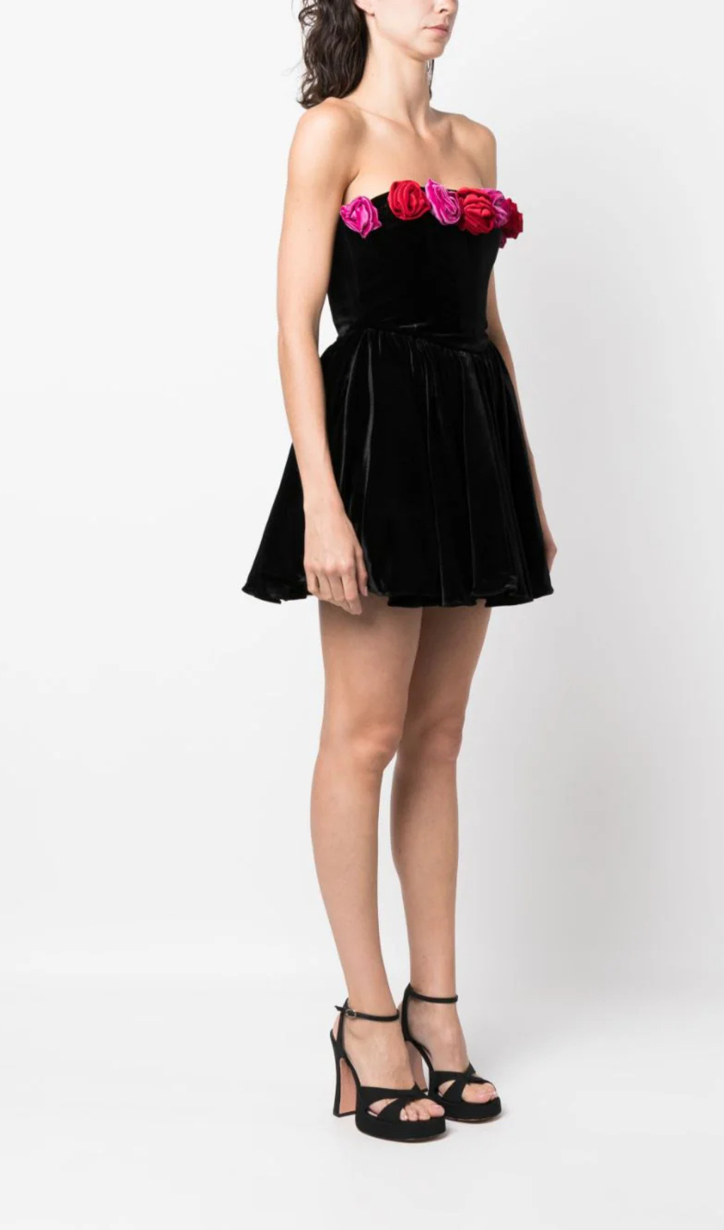 OFF-SHOULDER FLORAL MINI DRESS FOR WEDDING GUEST