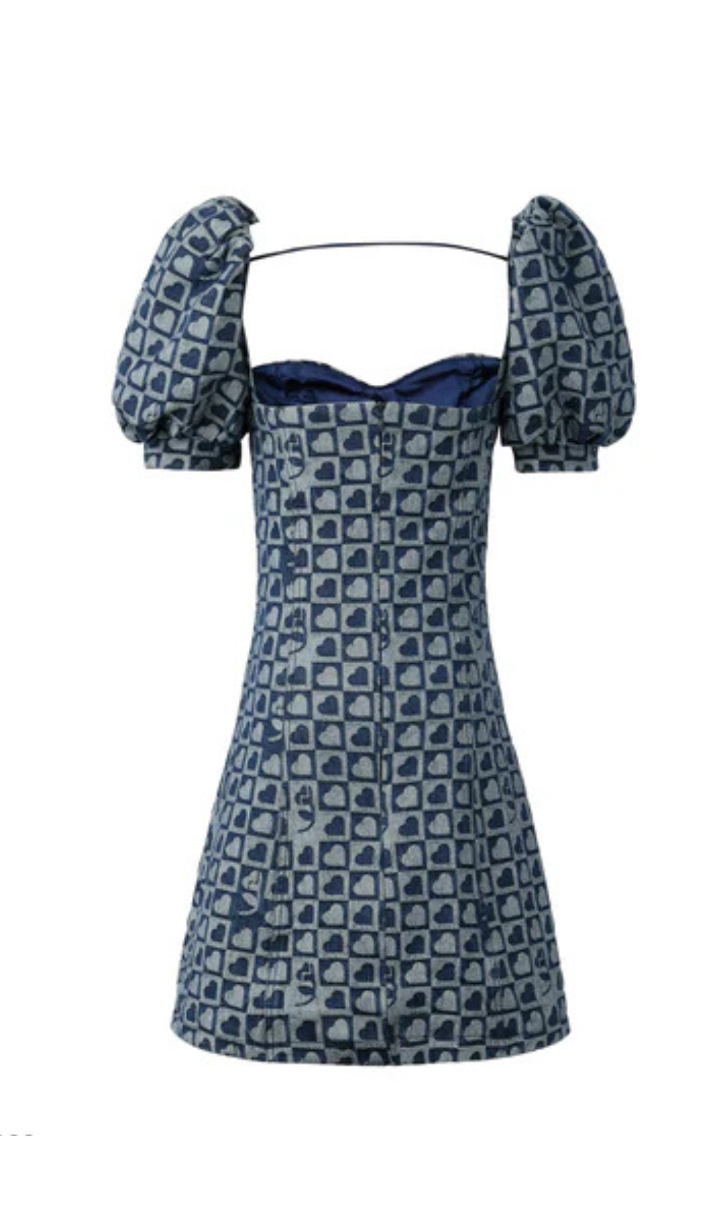 PEARL DENIM MINI DRESS FOR A PRINCESS LOOK